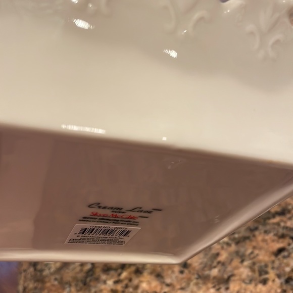 Skye McGhie Cream Lace square-ish bowl scalloped edges - Picture 6 of 6